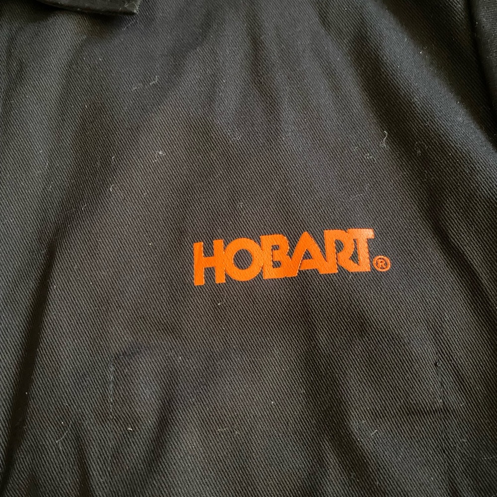 Hobart Black Utility Snap Button Collared Long Sl… - image 2